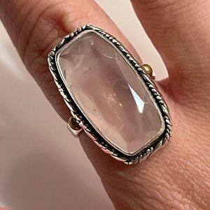 NWOT Rose Quartz Sterling silver ring